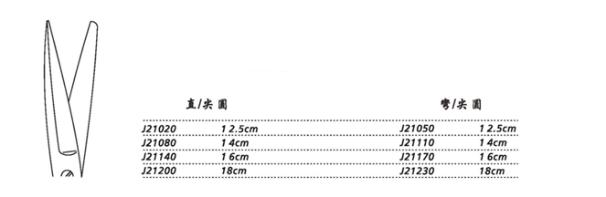 金钟手术剪J21020