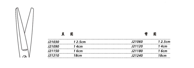 金钟手术剪J21090